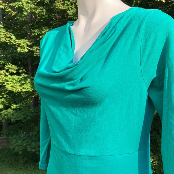 Green J Crew cowl neck knit dress size S - Picture 8 of 8